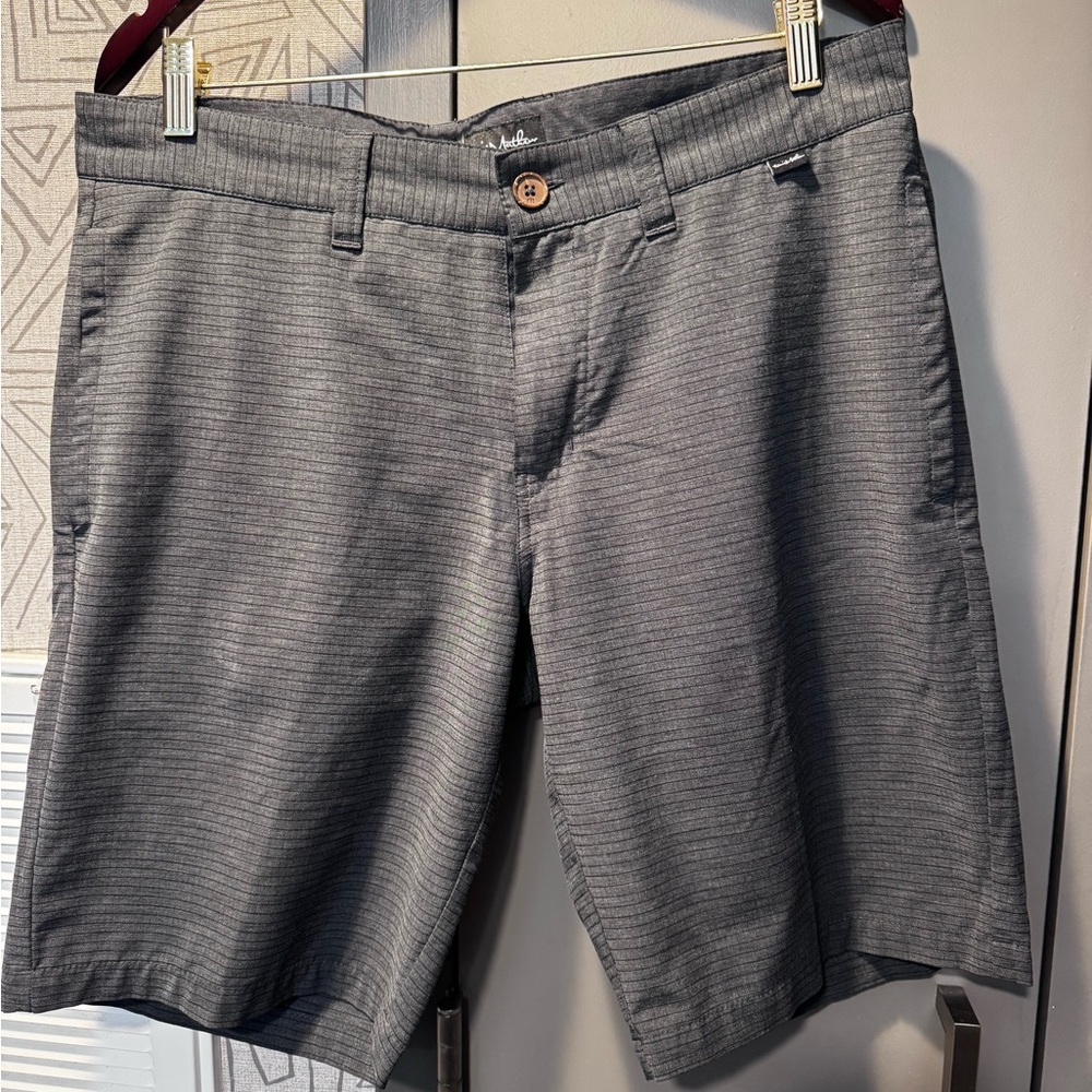 Travis Mathew Gray Flat Front Performance Shorts